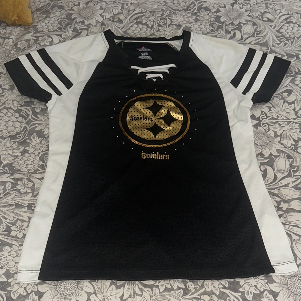 Majestic Black and Gold Steelers Short Sleeve Tee